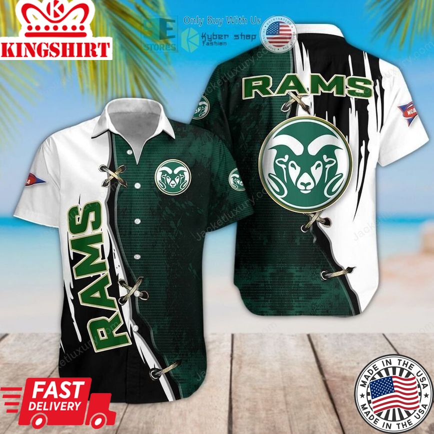 Ncaa Colorado State Rams Green White Trendy Hawaiian Shirt Aloha Shirt