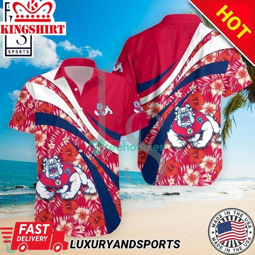 Ncaa Fresno State Bulldogs Hibiscus Tropical Flower Trendy Hawaiian Shirt Aloha Shirt