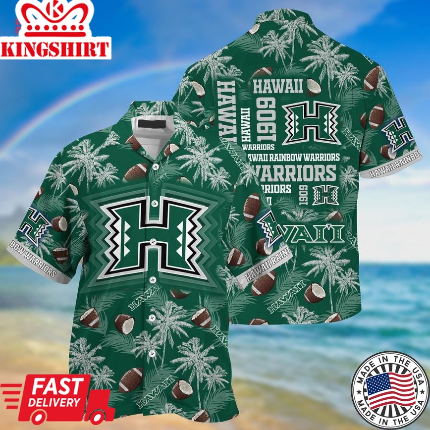 Ncaa Hawaii Rainbow Warriors Est 1909 Trendy Hawaiian Shirt Aloha Shirt