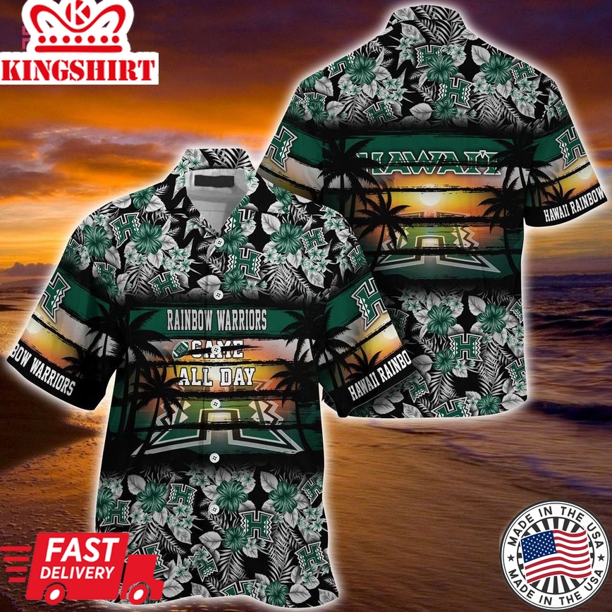 Ncaa Hawaii Rainbow Warriors Floral Pattern For Sports Enthusiast This Year Trendy Hawaiian Shirt Aloha Shirt