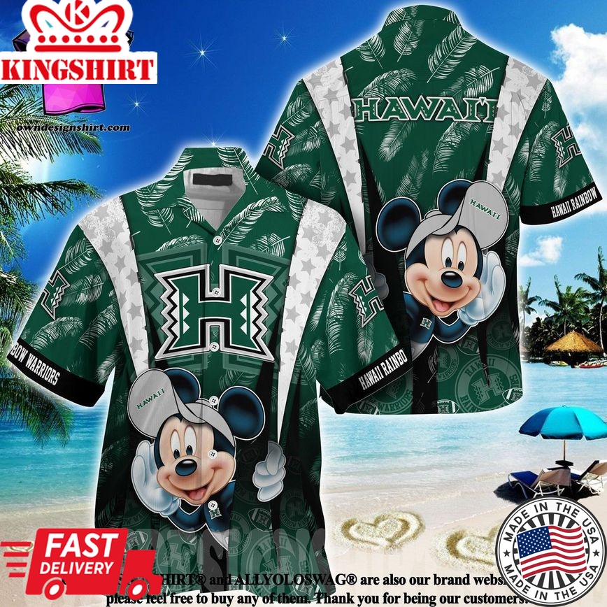 Ncaa Hawaii Rainbow Warriors Mickey Mouse Trendy Hawaiian Shirt Aloha Shirt