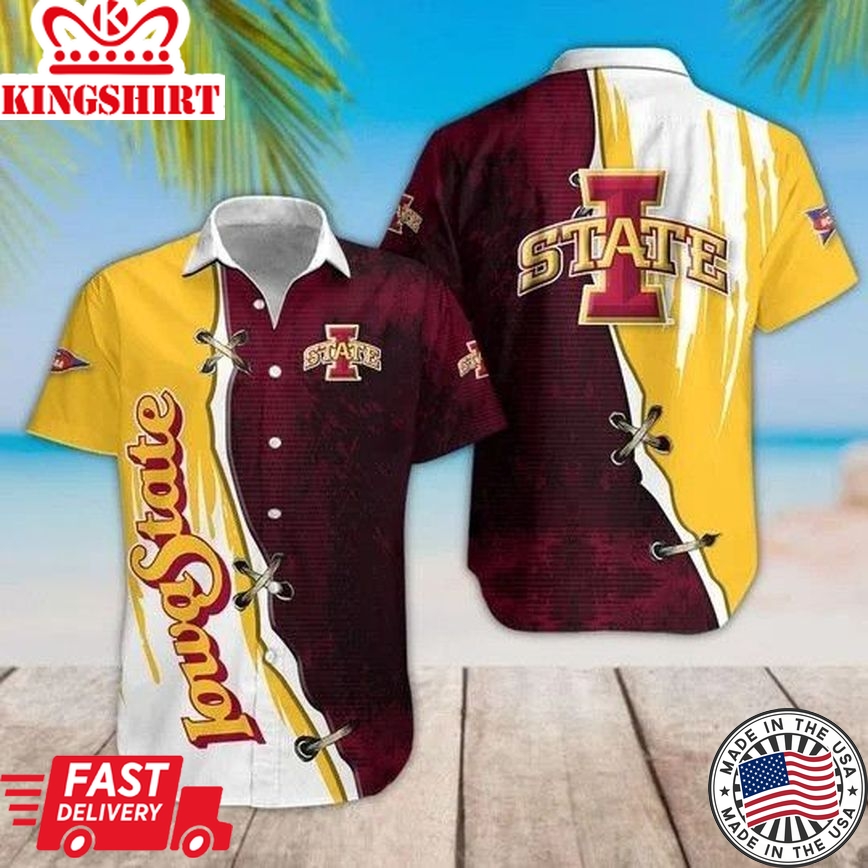 Ncaa Iowa State Cyclones Cardinal Gold Trendy Hawaiian Shirt Aloha Shirt