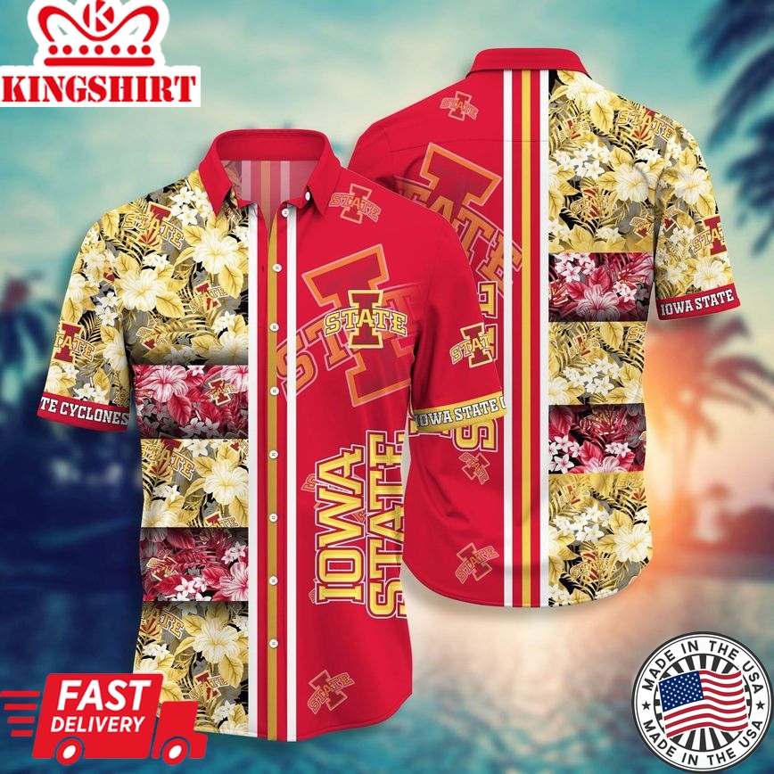 Ncaa Iowa State Cyclones Cardinal Gold Trendy Hawaiian Shirt V2 Aloha Shirt