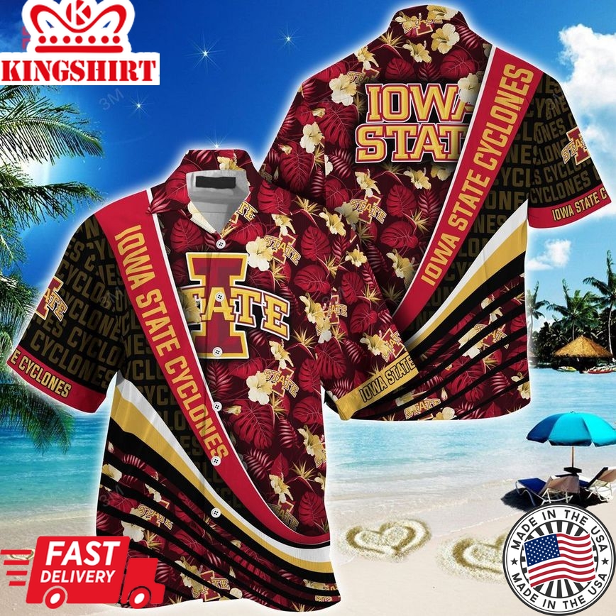 Ncaa Iowa State Cyclones Cardinal Gold Trendy Hawaiian Shirt V4 Aloha Shirt