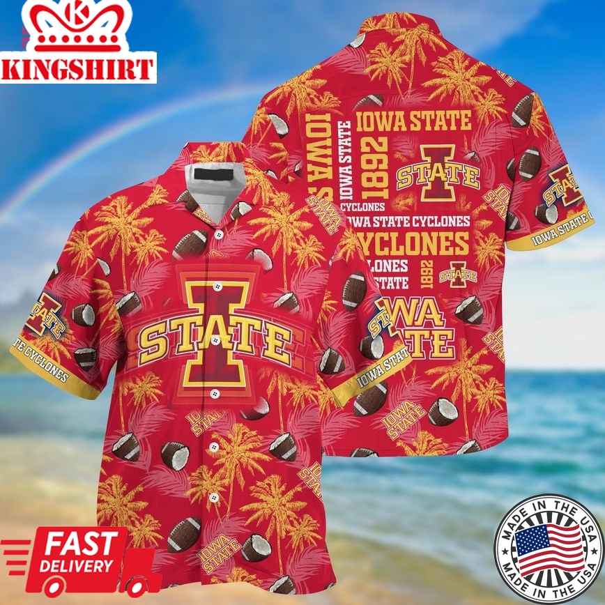 Ncaa Iowa State Cyclones Coconut Cardinal Trendy Hawaiian Shirt Aloha Shirt