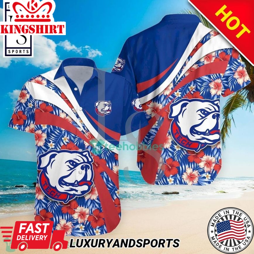 Ncaa Louisiana Tech Bulldogs Hibiscus Tropical Flower Trendy Hawaiian Shirt Aloha Shirt