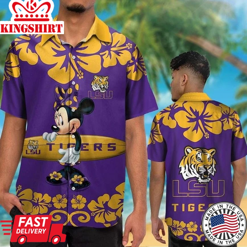 Ncaa Lsu Tigers Minnie Trendy Hawaiian Shirt Aloha Shirt