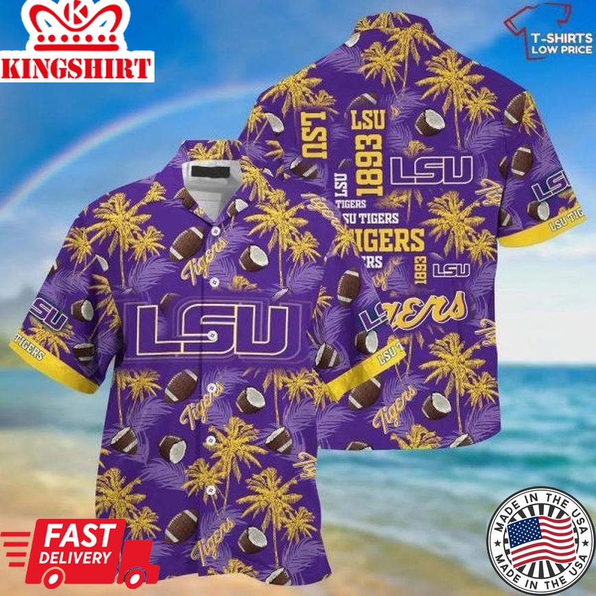 Ncaa Lsu Tigers Purple Trendy Hawaiian Shirt Aloha Shirt