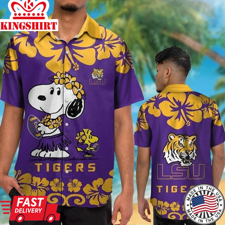 Ncaa Lsu Tigers Snoopy Trendy Hawaiian Shirt Aloha Shirt