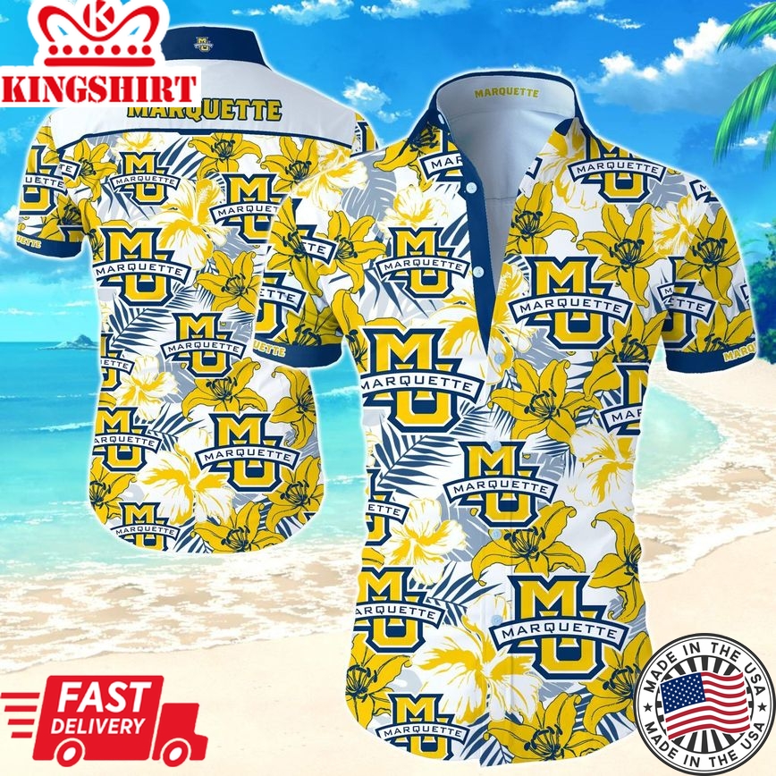 Ncaa Marquette Golden Eagles Special Style Trendy Hawaiian Shirt Aloha Shirt