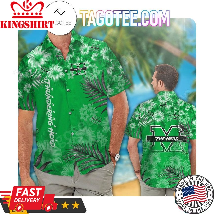 Ncaa Marshall Thundering Herd Tropical Aloha Trendy Hawaiian Shirt Aloha Shirt