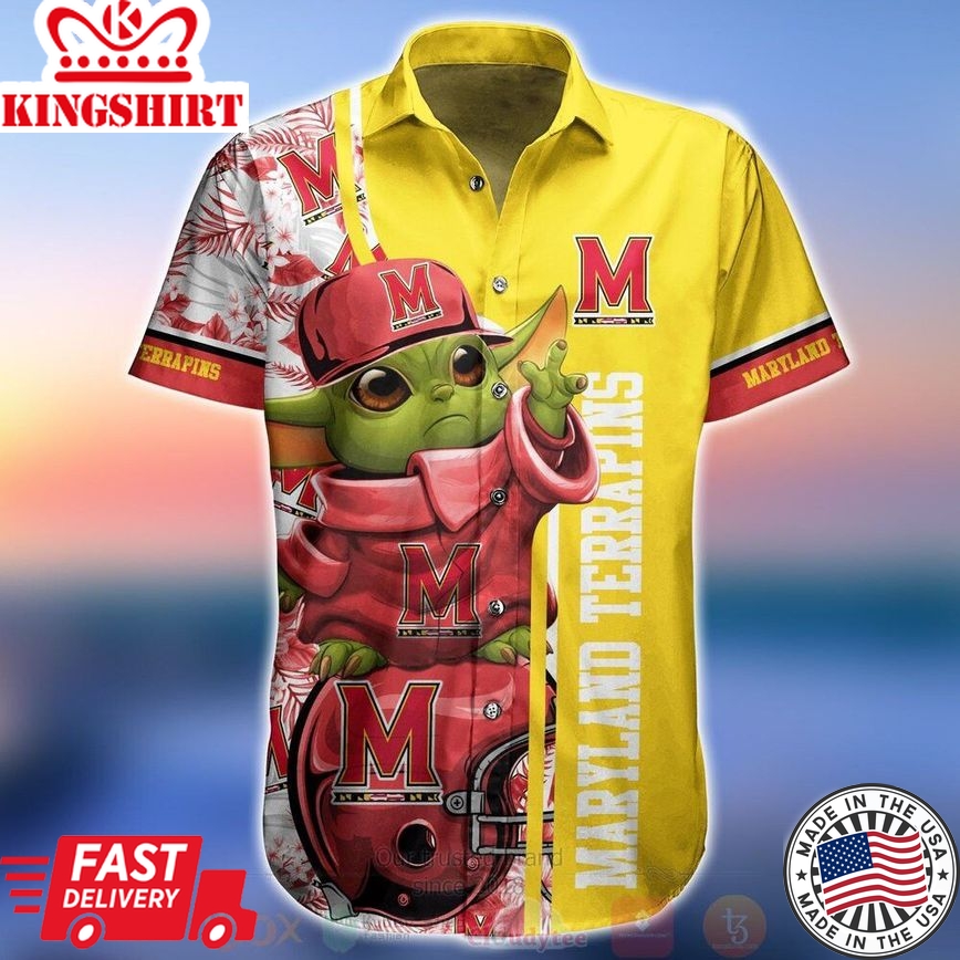 Ncaa Maryland Terrapins Baby Yoda Trendy Hawaiian Shirt Aloha Shirt