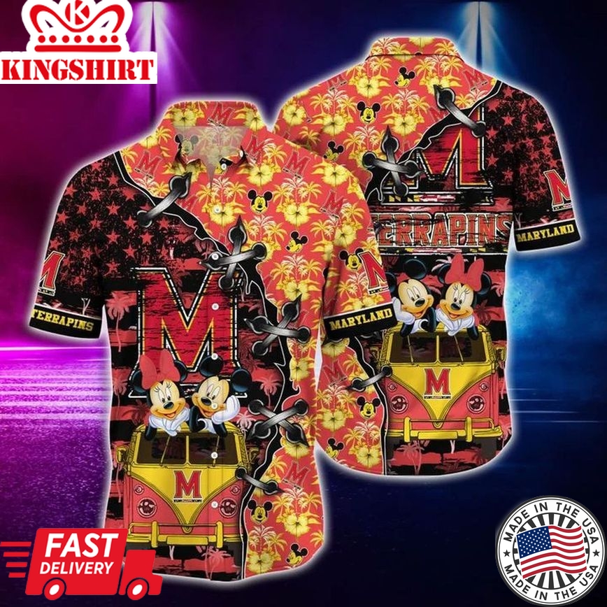 Ncaa Maryland Terrapins Mickey Mouse Trendy Hawaiian Shirt Aloha Shirt