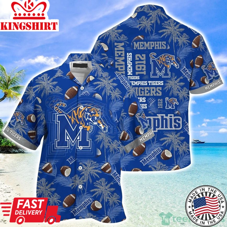 Ncaa Memphis Tigers Blue Coconut Trendy Hawaiian Shirt Aloha Shirt