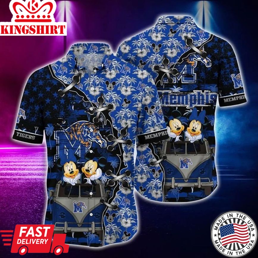 Ncaa Memphis Tigers Mickey Mouse Trendy Hawaiian Shirt V2 Aloha Shirt