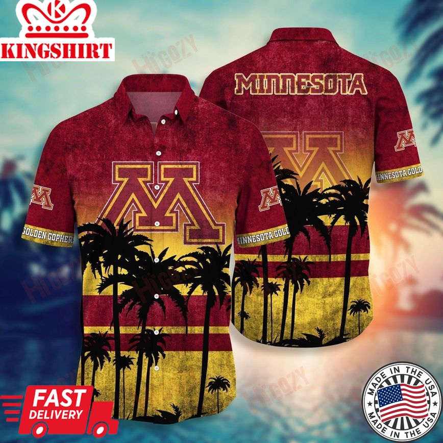 Ncaa Minnesota Golden Gophers Coconut Tree Trendy Hawaiian Shirt Aloha Shirt