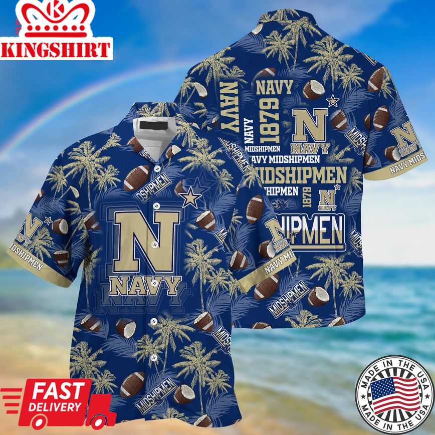 Ncaa Navy Midshipmen New Edition Trendy Hawaiian Shirt Aloha Shirt