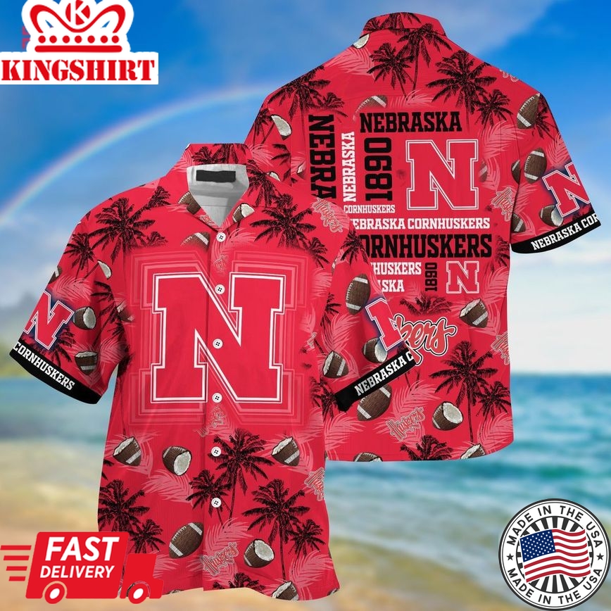 Ncaa Nebraska Cornhuskers Coconut Red Trendy Hawaiian Shirt Aloha Shirt