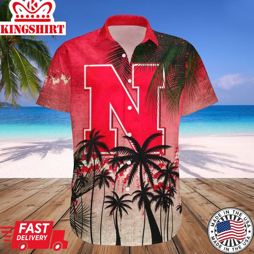 Ncaa Nebraska Cornhuskers Coconut Tree Trendy Hawaiian Shirt Aloha Shirt