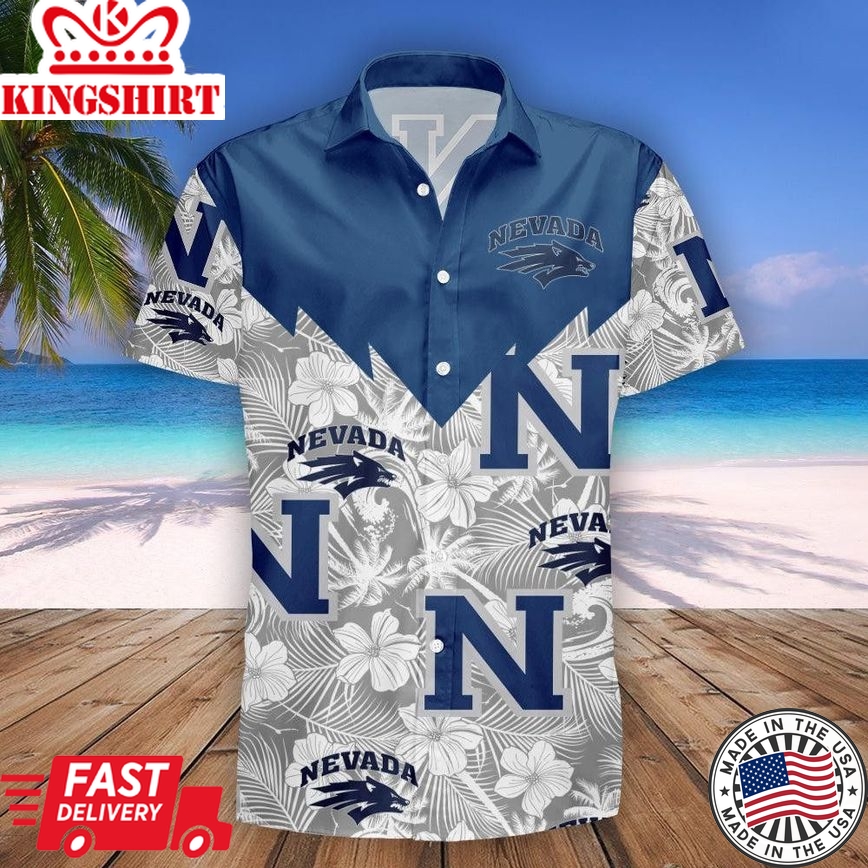 Ncaa Nevada Wolf Pack Pattern Trendy Hawaiian Shirt Aloha Shirt