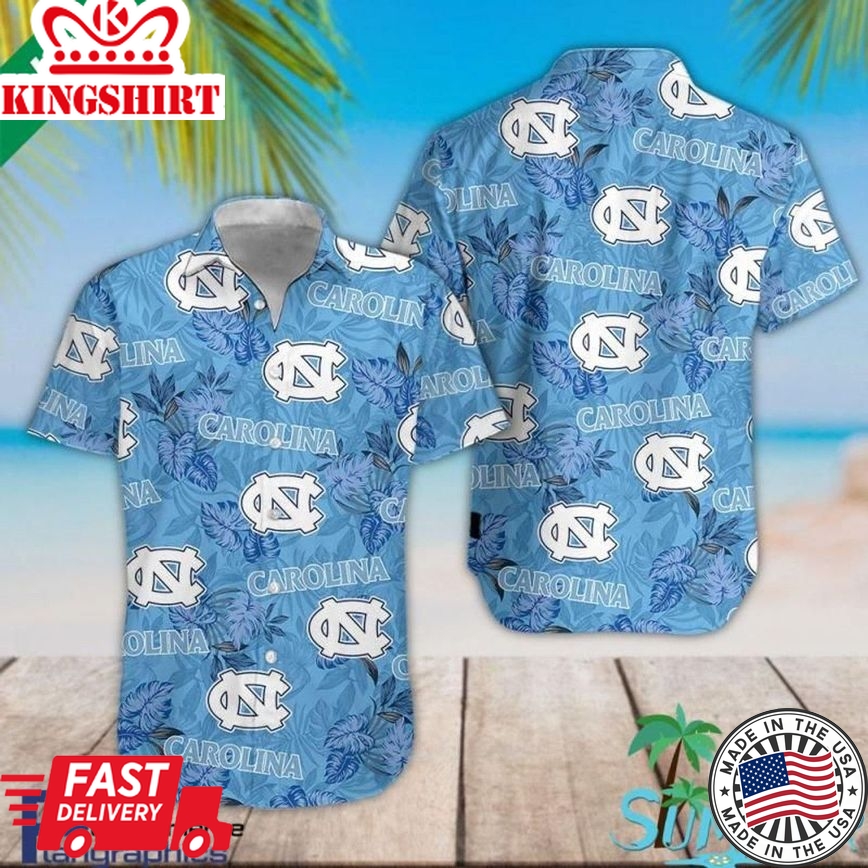 Ncaa North Carolina Tar Heels Blue Trendy Hawaiian Shirt Aloha Shirt