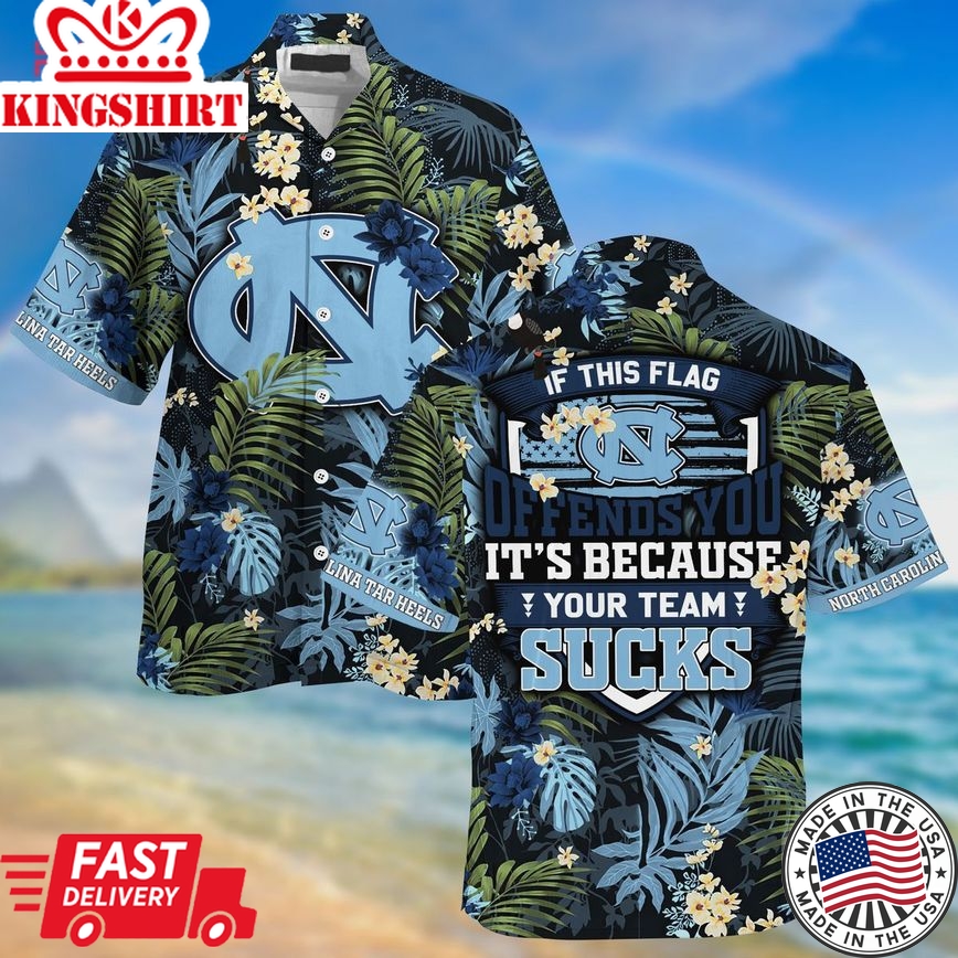 Ncaa North Carolina Tar Heels Special Design Trendy Hawaiian Shirt Aloha Shirt