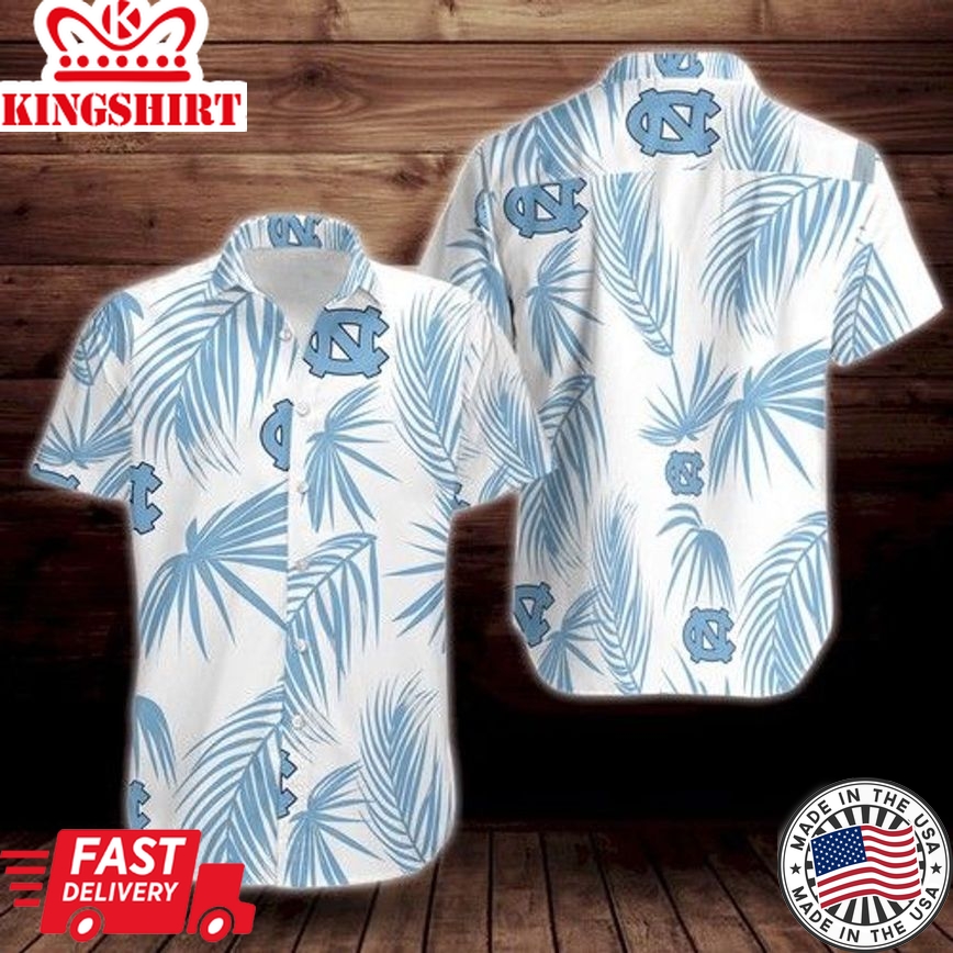 Ncaa North Carolina Tar Heels White Trendy Hawaiian Shirt Aloha Shirt