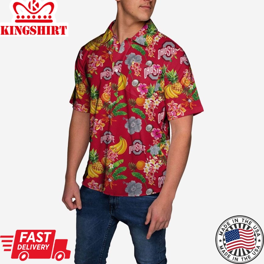 Ncaa Ohio State Buckeyes Fruit Flair Trendy Hawaiian Shirt Aloha Shirt