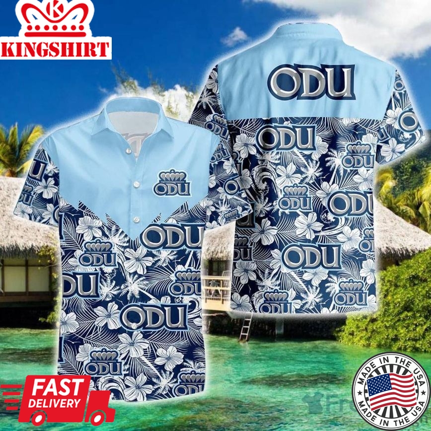 Ncaa Old Dominion Monarchs Tropical Seamless Trendy Hawaiian Shirt Aloha Shirt