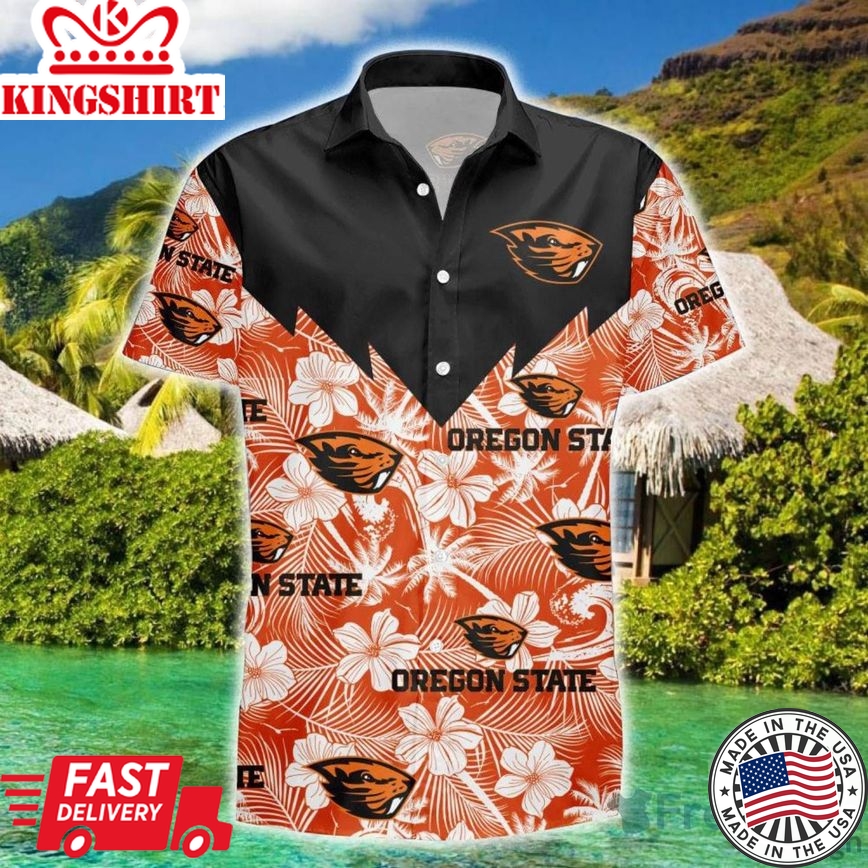 Ncaa Oregon State Beavers Tropical Seamless Trendy Hawaiian Shirt Aloha Shirt