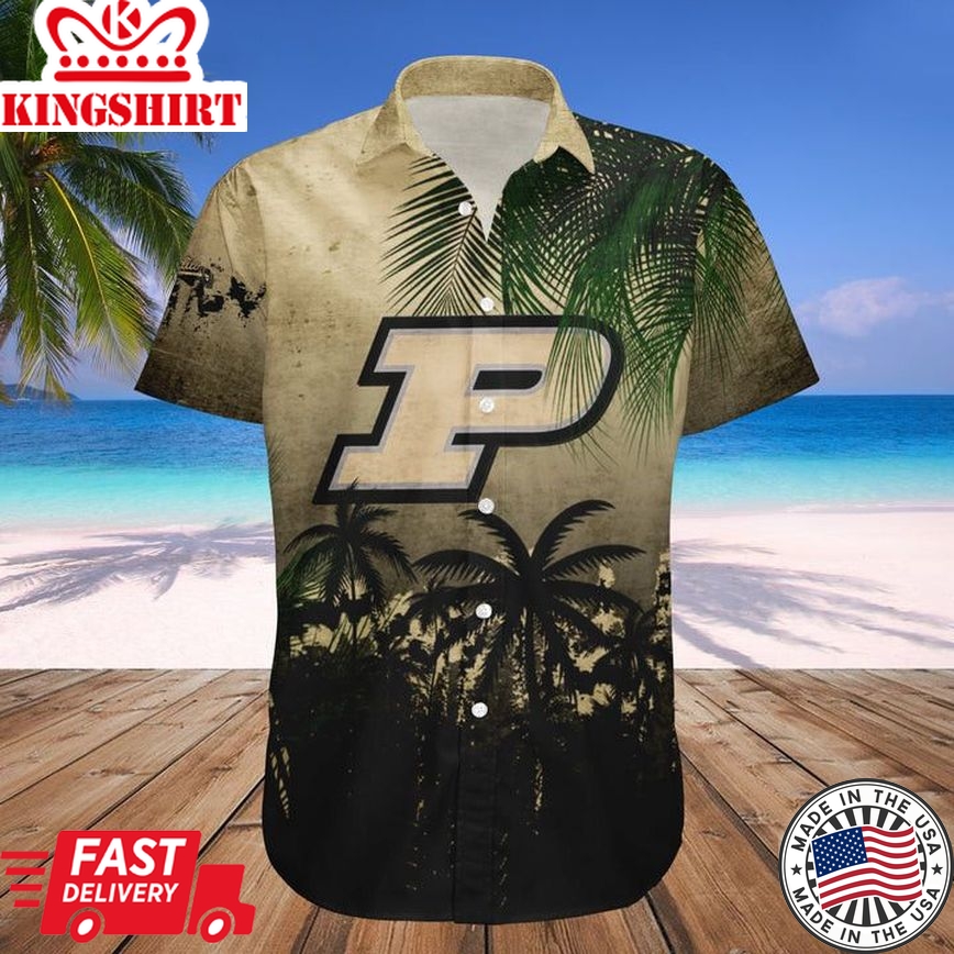 Ncaa Purdue Boilermakers Coconut Tree Tropical Trendy Hawaiian Shirt Aloha Shirt