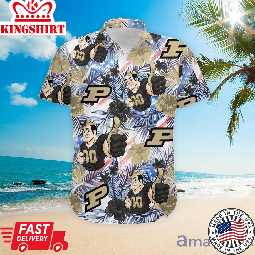 Ncaa Purdue Boilermakers Custom Name Limited Gold Trendy Hawaiian Shirt Aloha Shirt