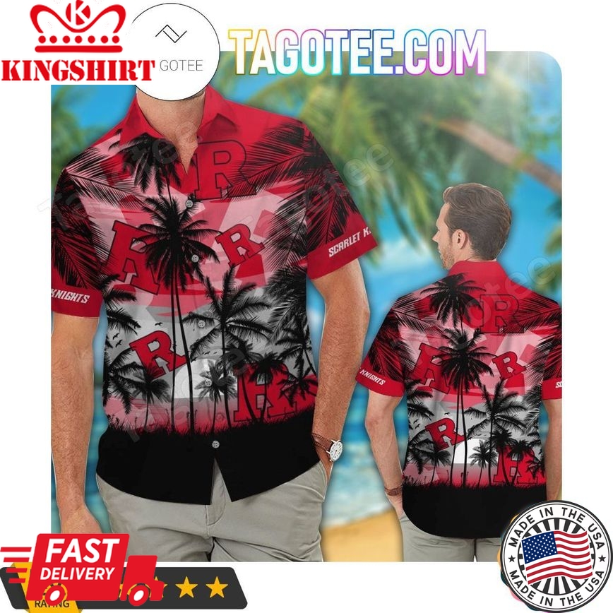 Ncaa Rutgers Scarlet Knights Coconut Tree Aloha Trendy Hawaiian Shirt Aloha Shirt