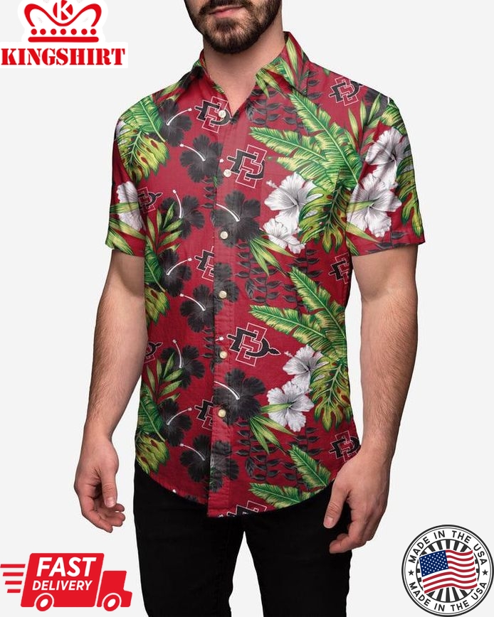 Ncaa San Diego State Aztecs Floral Trendy Hawaiian Shirt Aloha Shirt