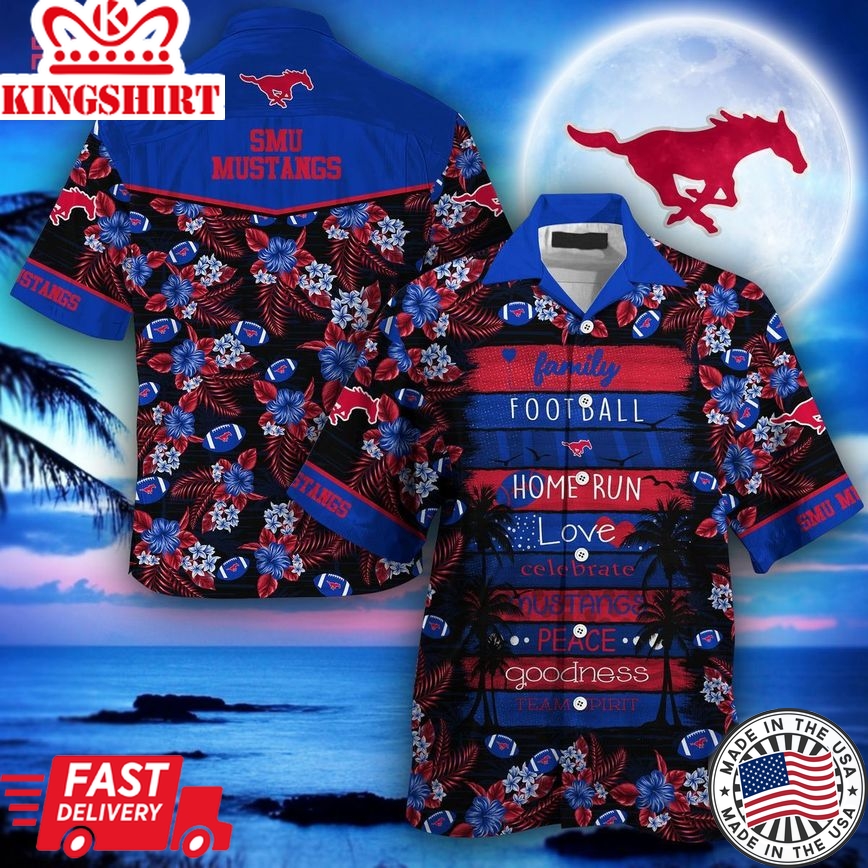 Ncaa Smu Mustangs Limited Edition Trendy Hawaiian Shirt Aloha Shirt