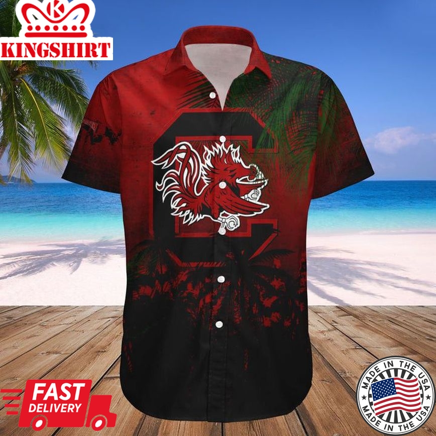 Ncaa South Carolina Gamecocks Coconut Tree Trendy Hawaiian Shirt V2 Aloha Shirt