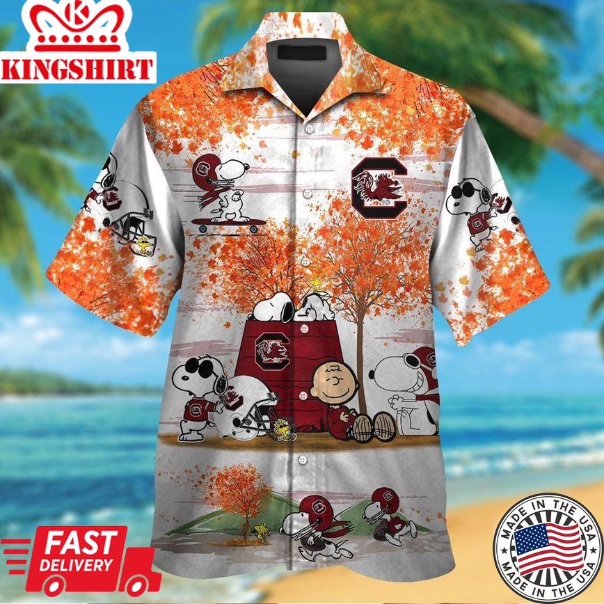 Ncaa South Carolina Gamecocks Snoopy Trendy Hawaiian Shirt Aloha Shirt