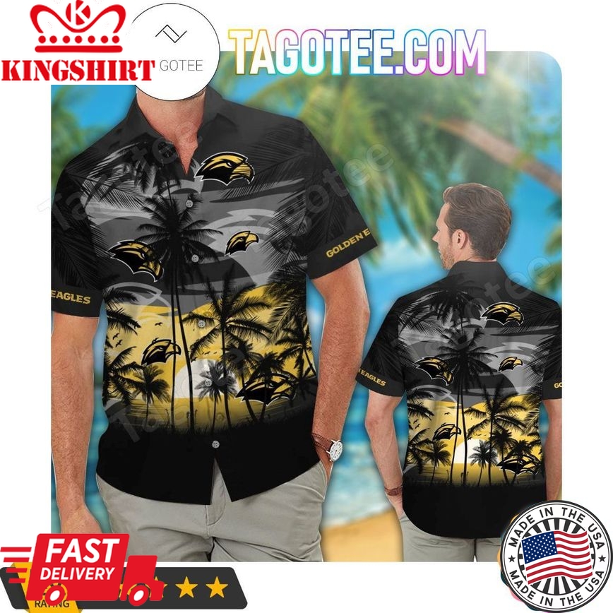 Ncaa Southern Miss Golden Eagles Coconut Tree Trendy Hawaiian Shirt Aloha Shirt