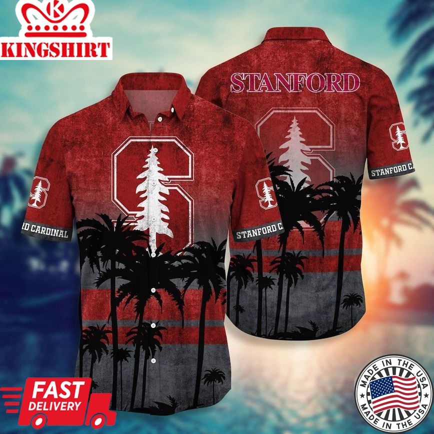 Ncaa Stanford Cardinal Coconut Tree Trendy Hawaiian Shirt Aloha Shirt