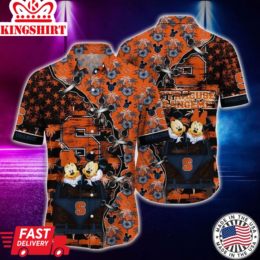 Ncaa Syracuse Orange Mickey Mouse Trendy Hawaiian Shirt Aloha Shirt