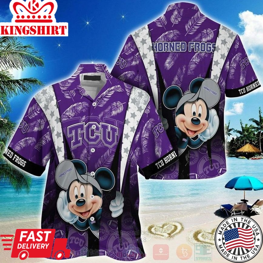 Ncaa Tcu Horned Frogs Mickey Mouse Trendy Hawaiian Shirt Aloha Shirt