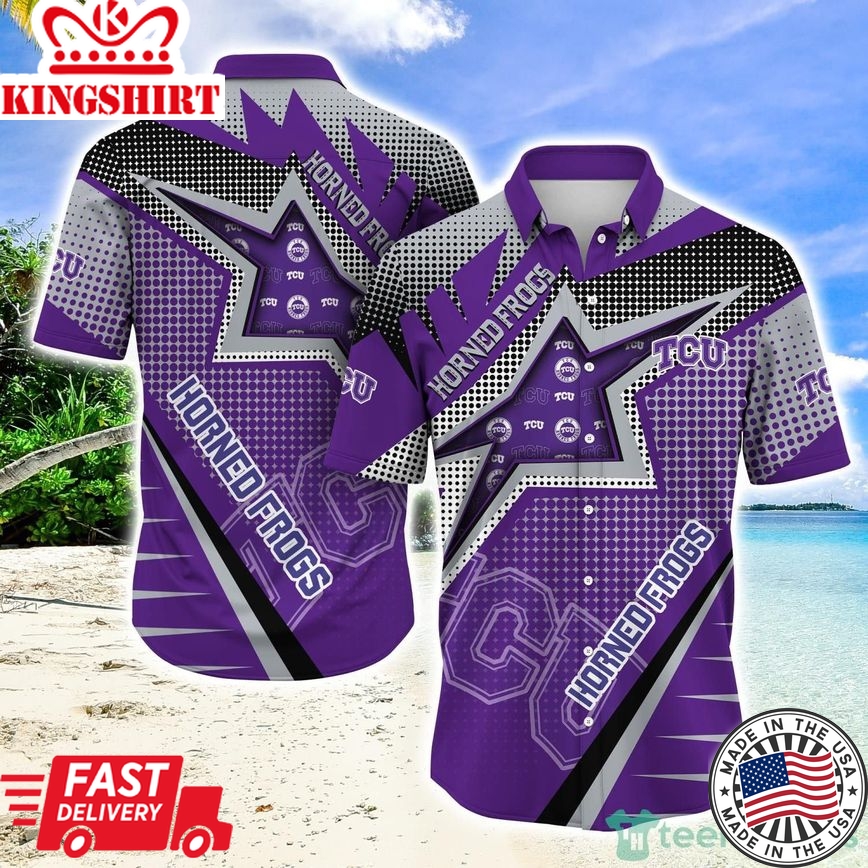 Ncaa Tcu Horned Frogs Star Pattern Trendy Hawaiian Shirt Aloha Shirt