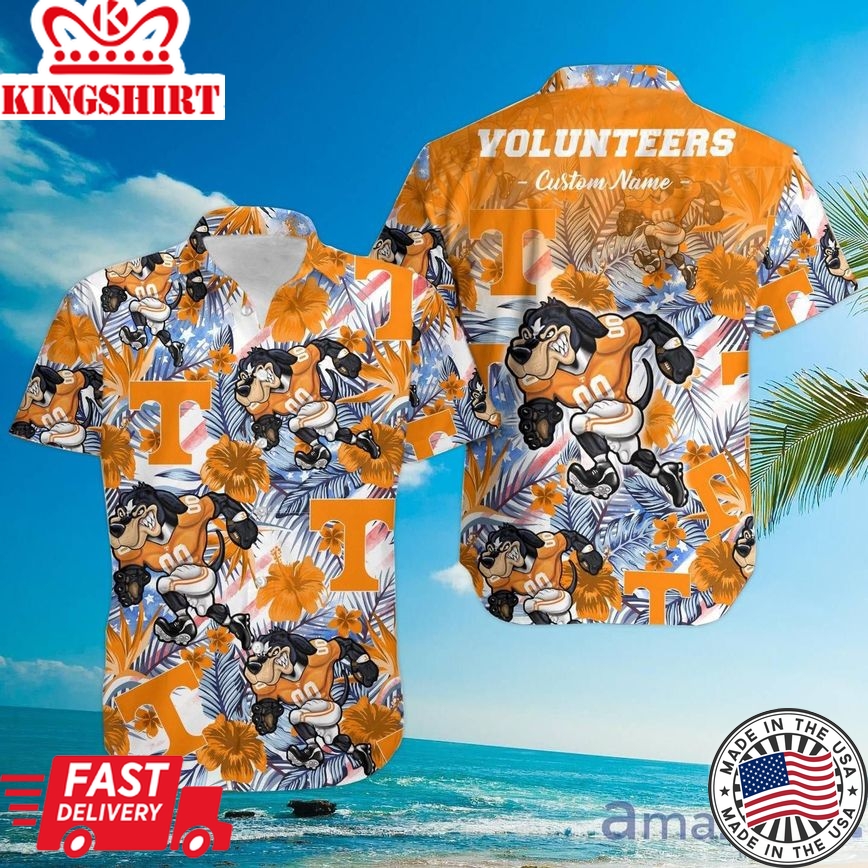 Ncaa Tennessee Volunteers Custom Name Mascot Trendy Hawaiian Shirt Aloha Shirt