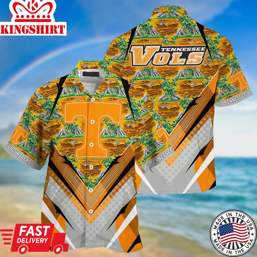 Ncaa Tennessee Volunteers Orange Green Trendy Hawaiian Shirt Aloha Shirt