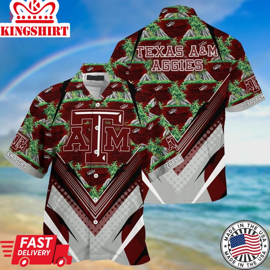 Ncaa Texas A&M Aggies Maroon Green Trendy Hawaiian Shirt Aloha Shirt