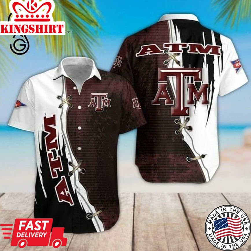 Ncaa Texas A&M Aggies Maroon White Trendy Hawaiian Shirt V2 Aloha Shirt