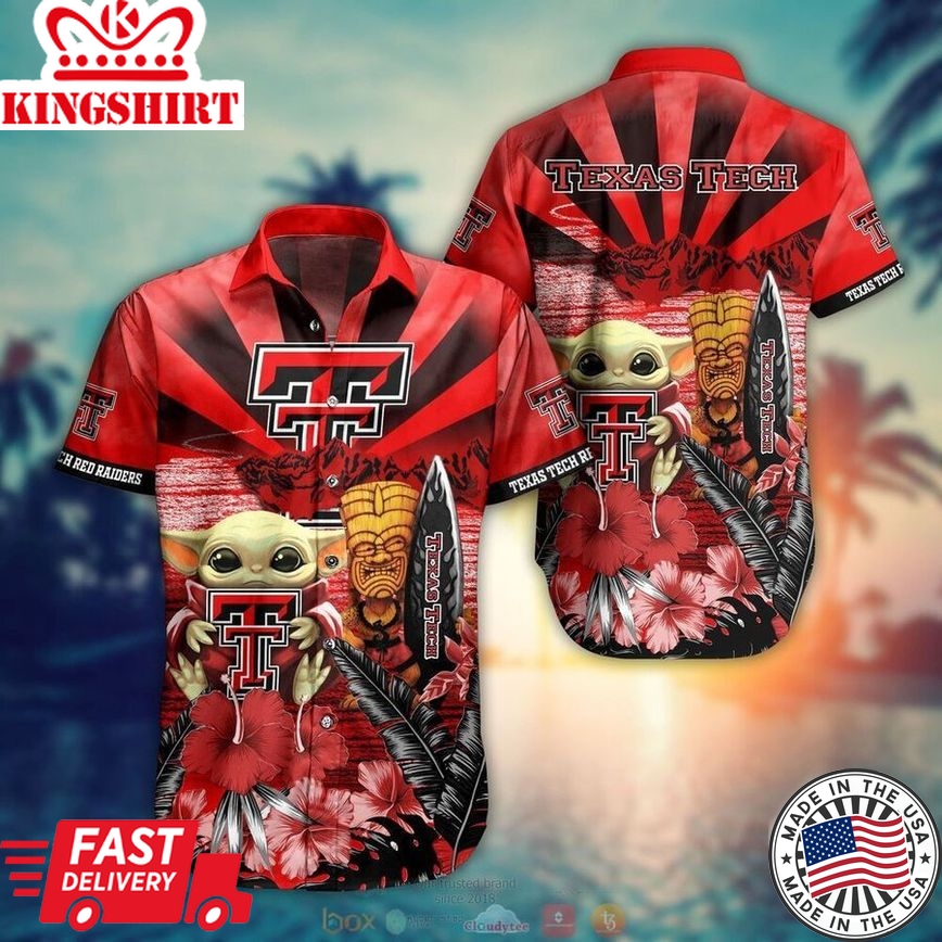 Ncaa Texas Tech Red Raiders Baby Yoda Trendy Hawaiian Shirt Aloha Shirt