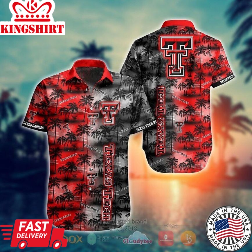 Ncaa Texas Tech Red Raiders Coconut Tree Trendy Hawaiian Shirt V2 Aloha Shirt