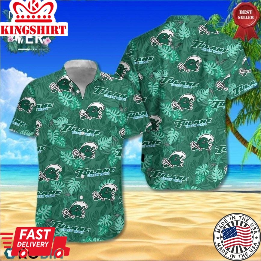 Ncaa Tulane Green Wave Tropical Aloha Trendy Hawaiian Shirt Aloha Shirt