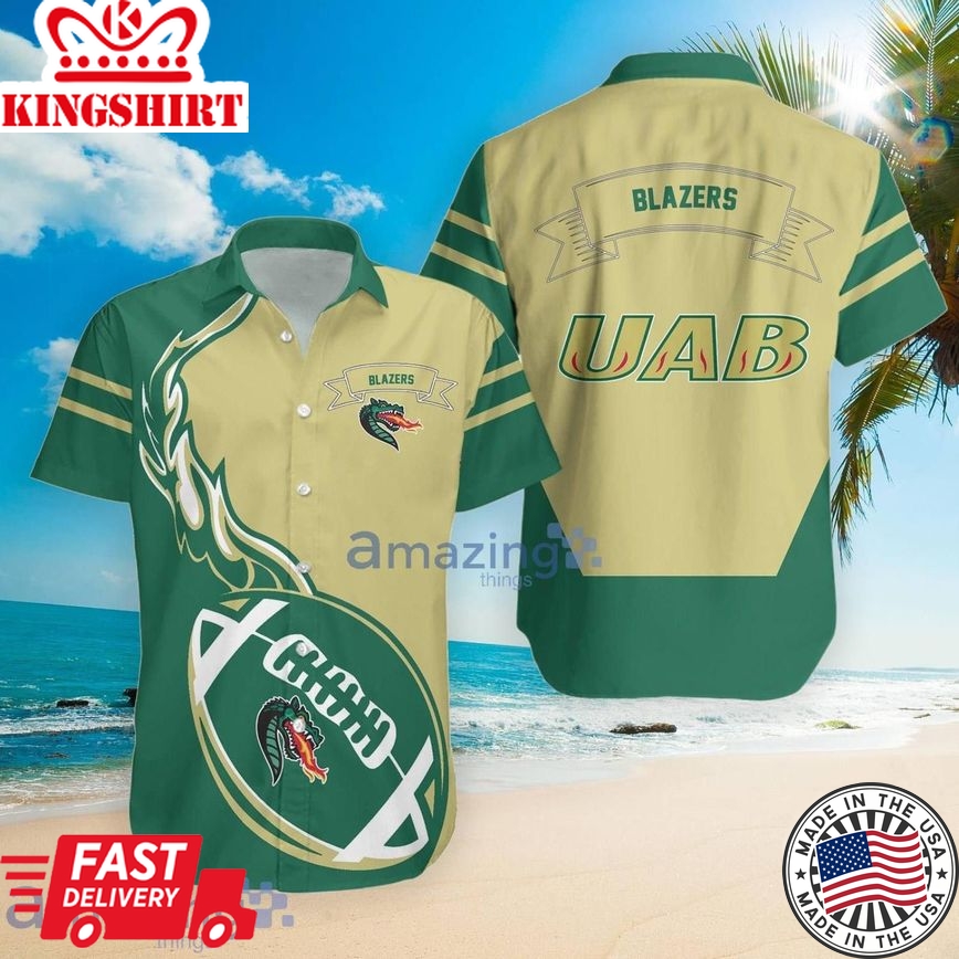 Ncaa Uab Blazers Flame Ball Trendy Hawaiian Shirt Aloha Shirt